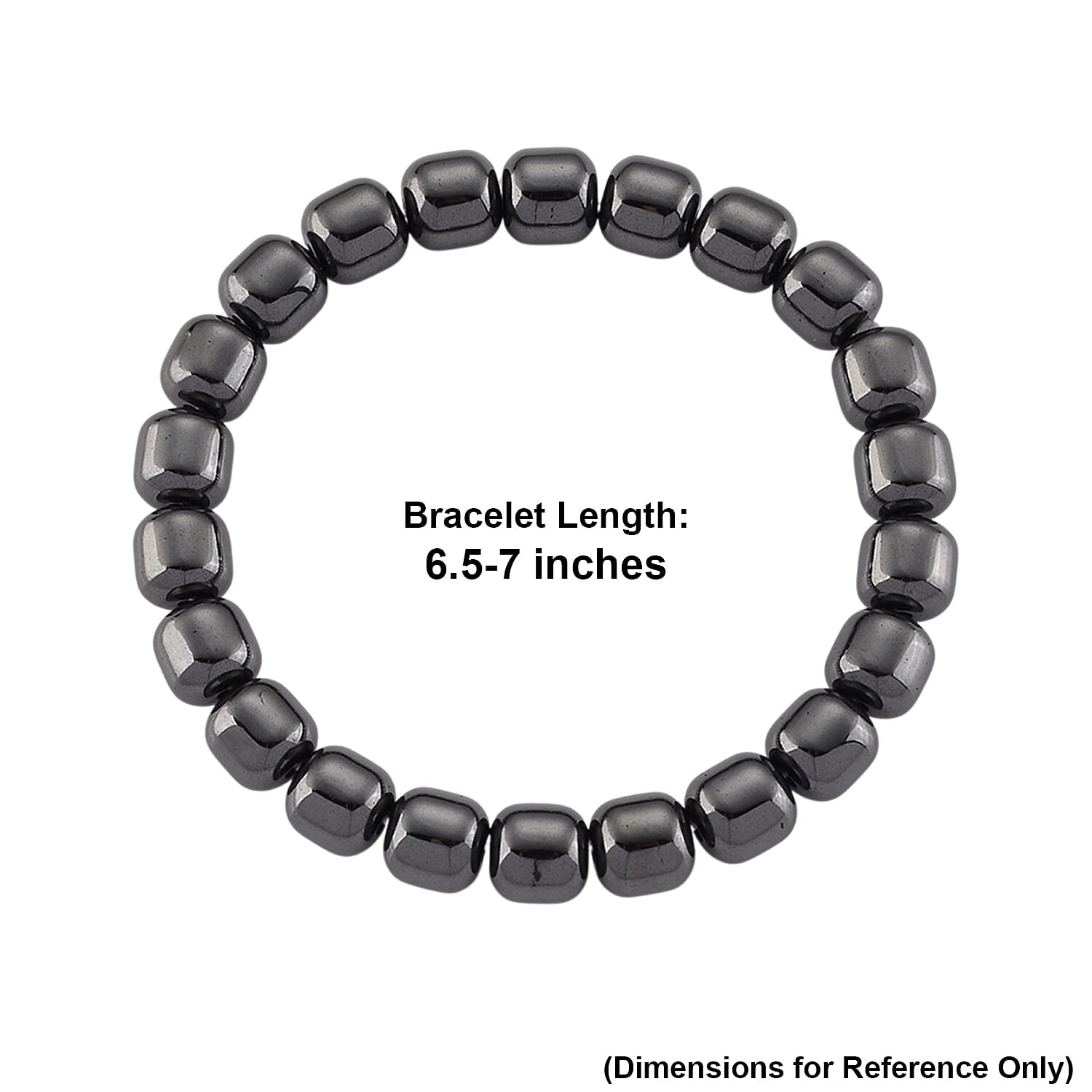 Hematite 185.00 ctw Stretch Bracelet (6.5-7In)