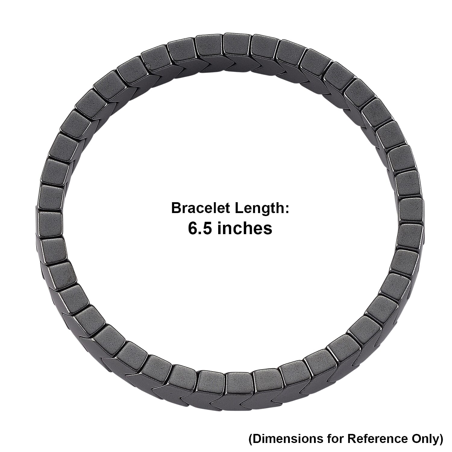 Hematite 130.00 ctw Stretch Bracelet (6.5-7In)