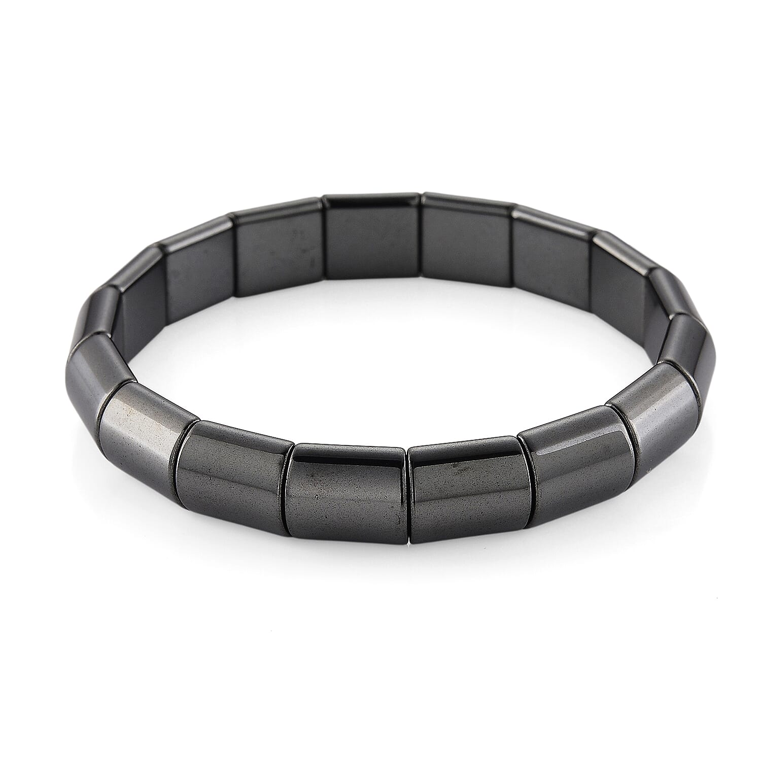 Hematite 145.00 ctw Stretch Bracelet (6.5-7In)