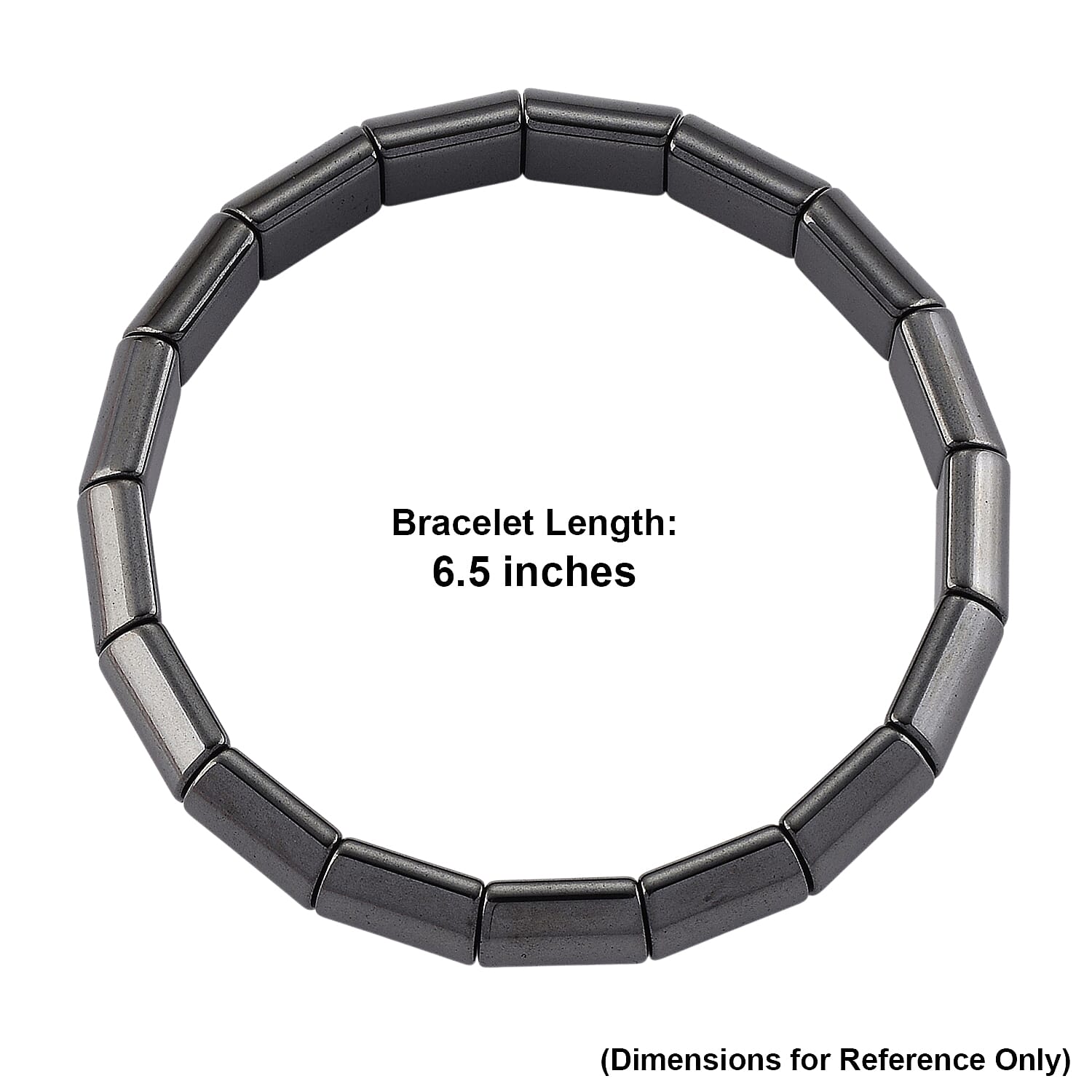 Hematite 145.00 ctw Stretch Bracelet (6.5-7In)