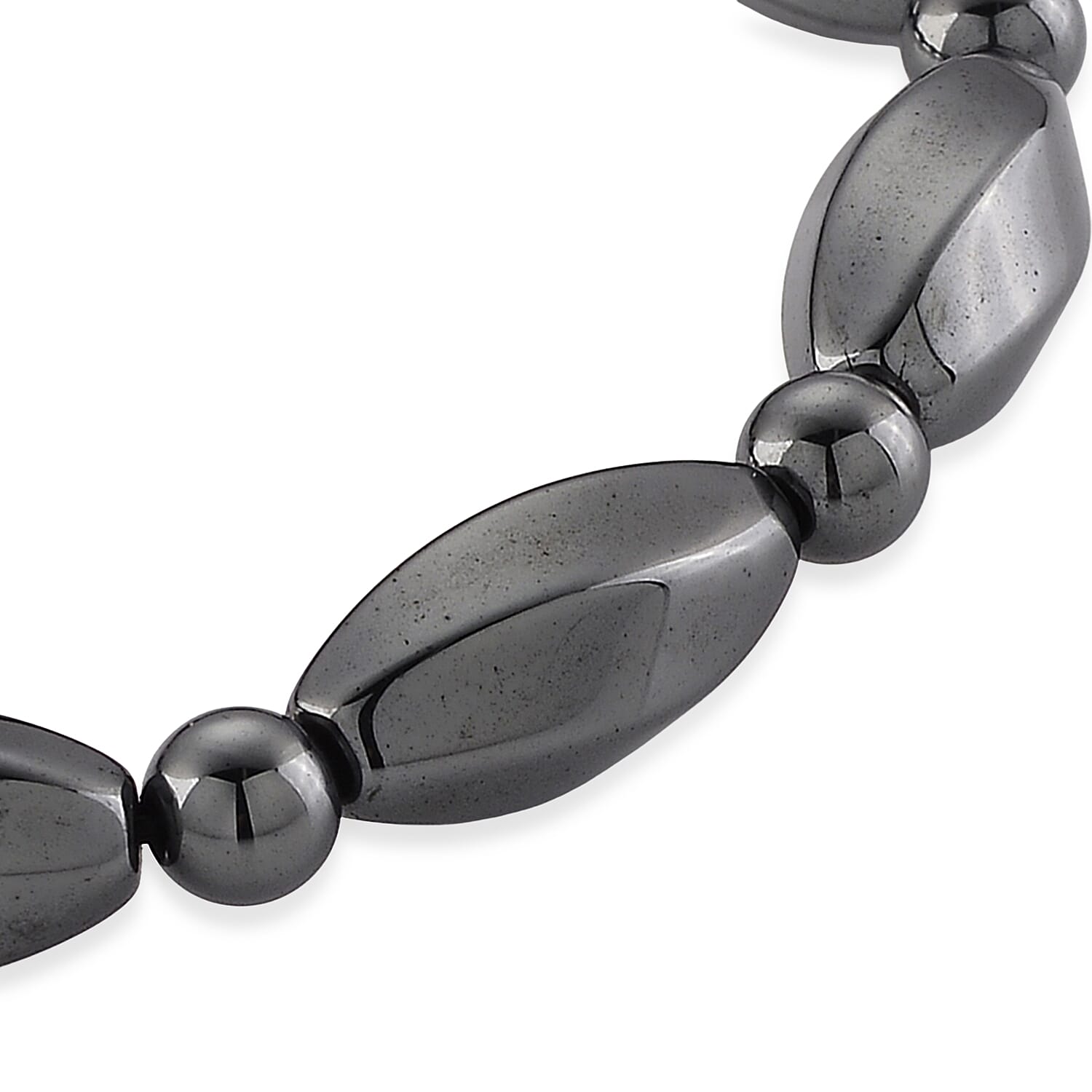 Hematite 115.00 ctw Stretch Bracelet (6.5-7In)