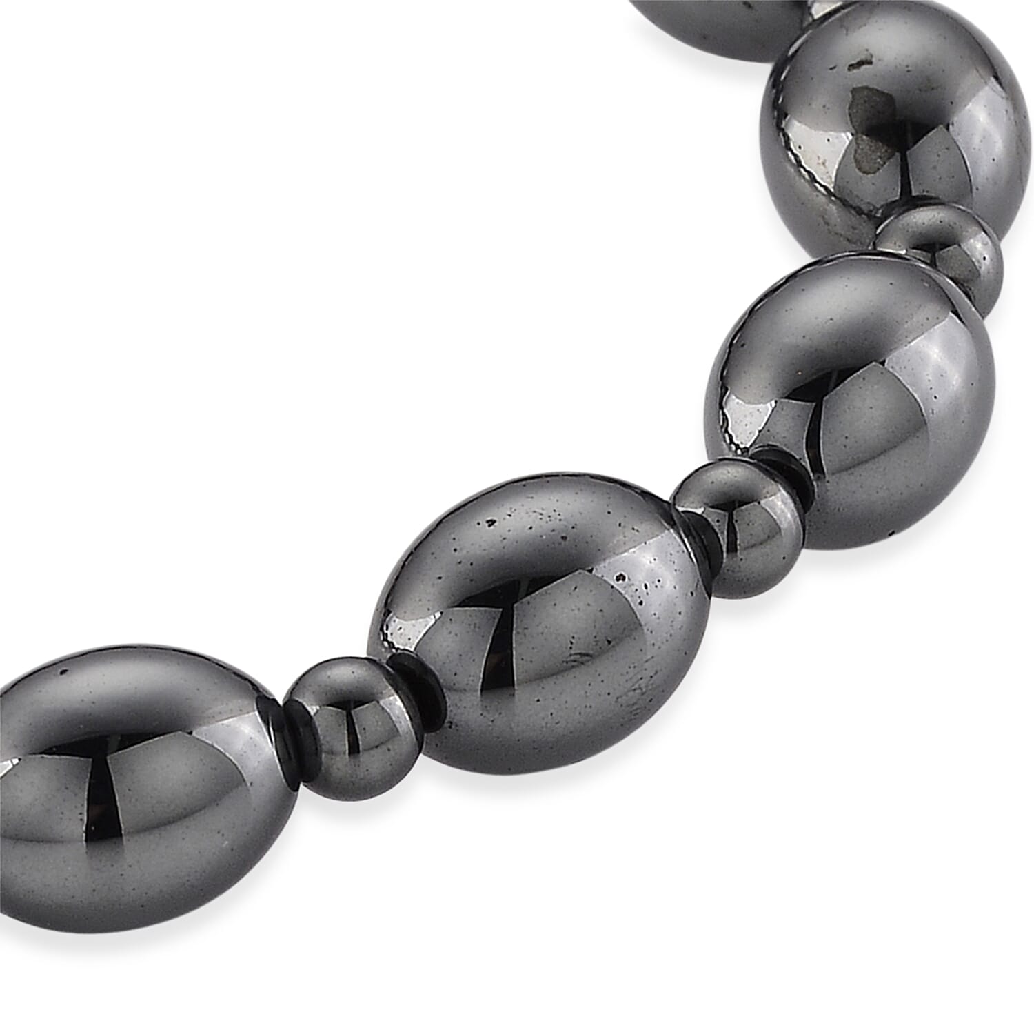 Hematite 120.00 ctw Stretch Bracelet (6.5-7In)