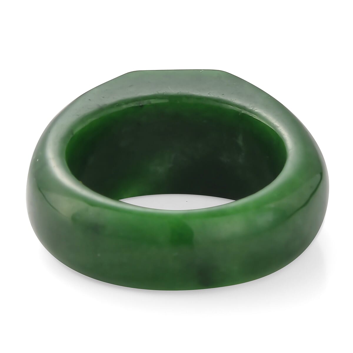 Lab Grown Diamond G-H SI 40.00 ctw and Green Jade (D) Midnight Spark Ring in Rhodium Over Sterling Silver (Size 10.0) (Ships in 8-10 Days) image number 4