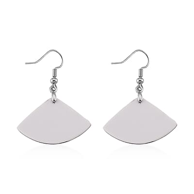 Abalone Shell fish wire Earrings in Silvertone