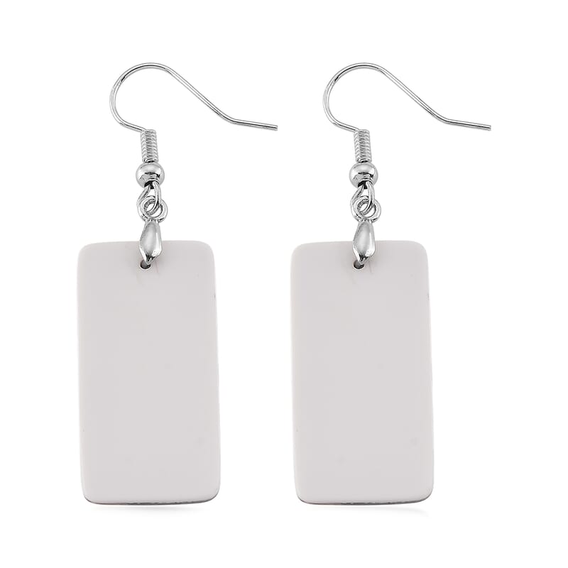 Abalone Shell Earrings in Silvertone