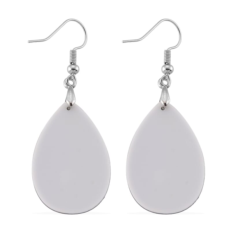 Abalone Shell Earrings in Silvertone