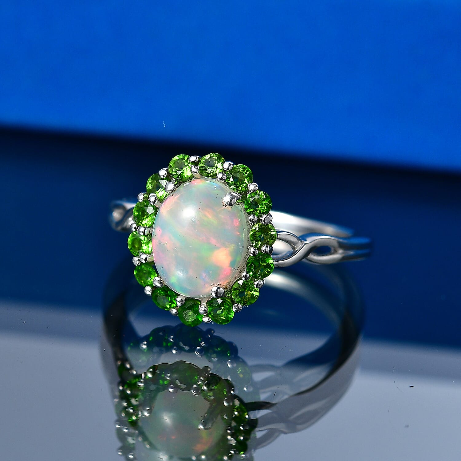 Ethiopian Welo Opal & Chrome Diopside