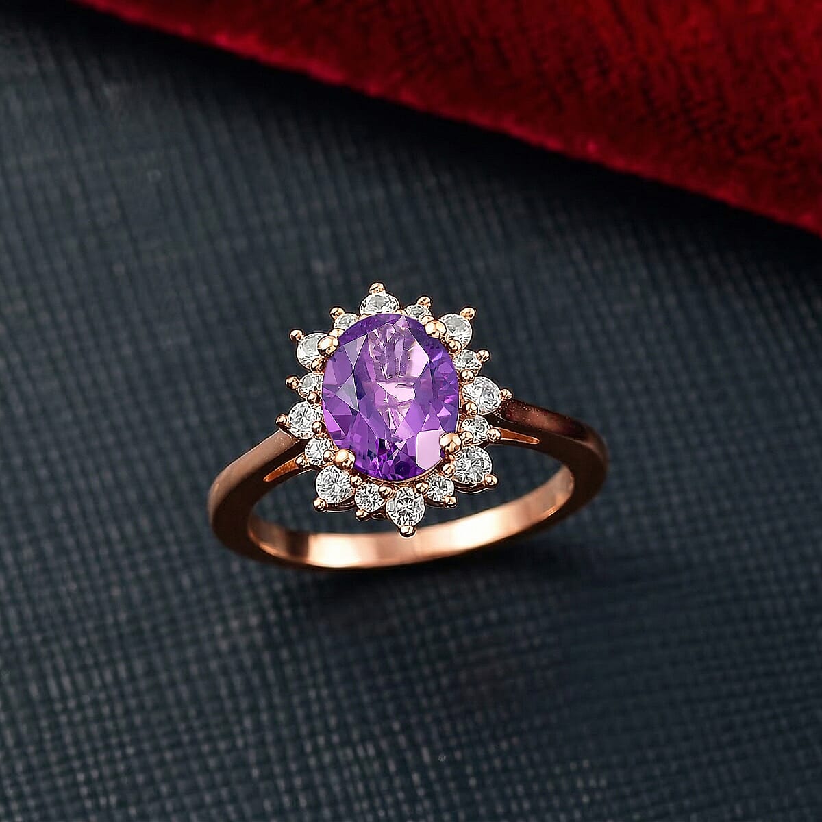 Amethyst / Rose Gold Over Sterling Silver / 10 - Product card gallery slide 2 (10182330286393)