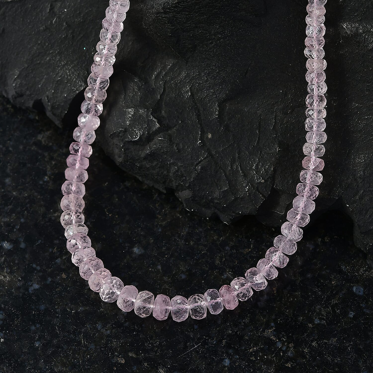 D'Joy Premium Marropino Morganite 110.00 ctw Beaded Necklace in 18K Vermeil Yellow Gold Over Sterling Silver (18 inches)