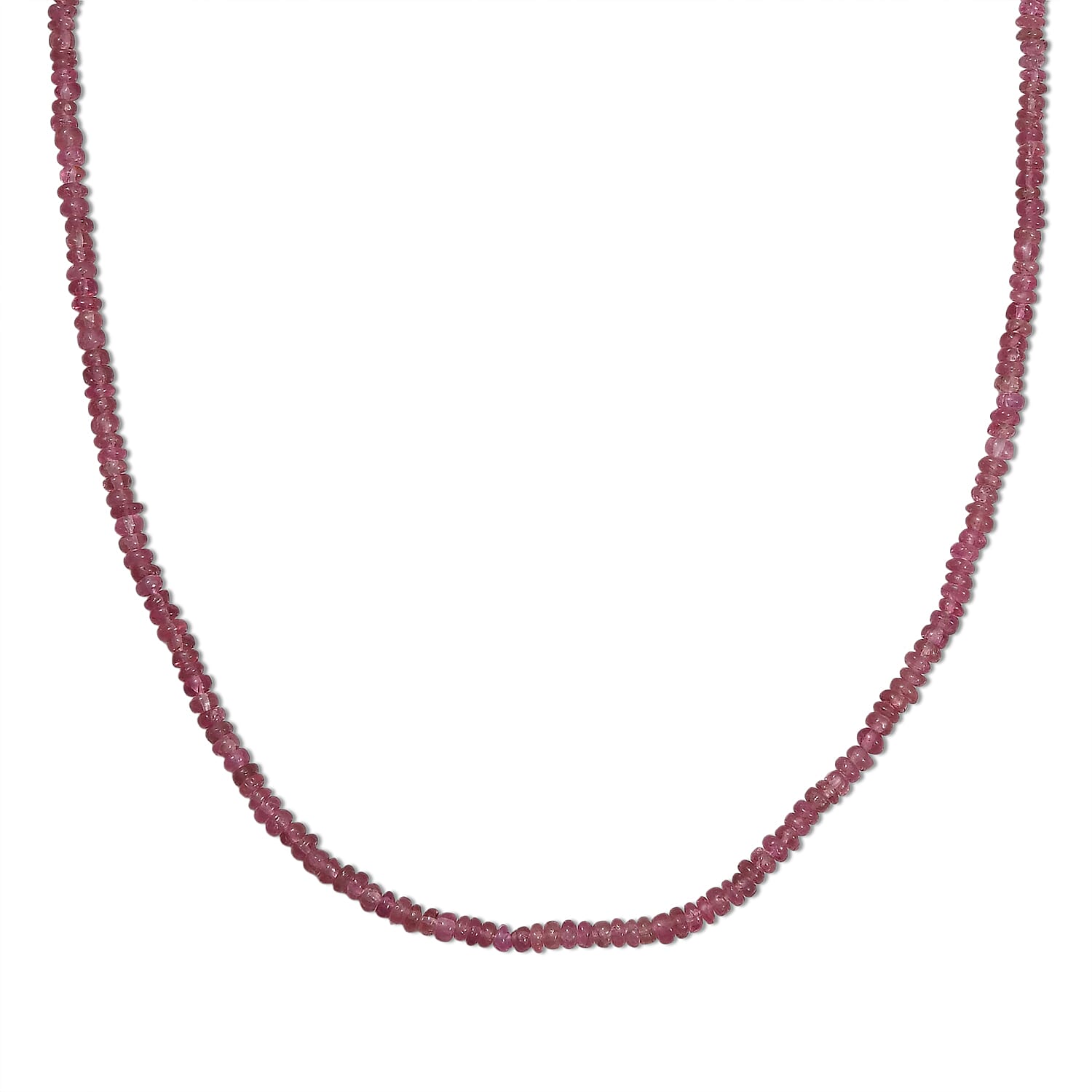D'Joy Blush Tourmaline 31.00 ctw Beaded Necklace (18-20 Inches) in 18K Vermeil Yellow Gold Over Sterling Silver