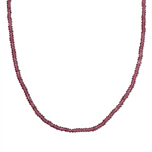 D'Joy Blush Tourmaline 31.00 ctw Beaded Necklace (18-20 Inches) in 18K Vermeil Yellow Gold Over Sterling Silver