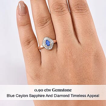 Ceylon Blue Sapphire / Rose Gold Over Sterling Silver / 10 - Product card gallery slide 2 (10205757604153)