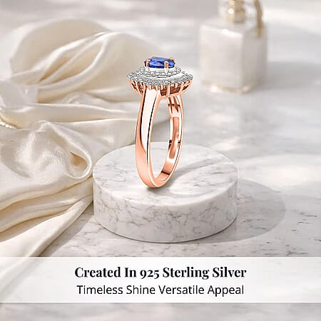Ceylon Blue Sapphire / Rose Gold Over Sterling Silver / 10 - Product card gallery slide 3 (10205757604153)