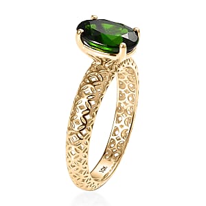 Mirage Collection Premium Chrome Diopside 2.00 ctw Forest Glow Ring in 10K Yellow Gold (Size 6.0)