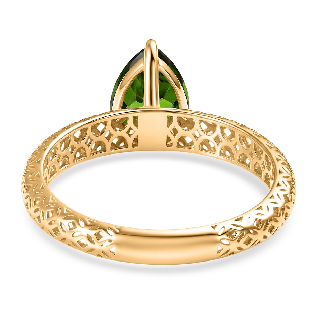 Mirage Collection Premium Chrome Diopside 2.00 ctw Forest Glow Ring in 10K Yellow Gold (Size 7.0)
