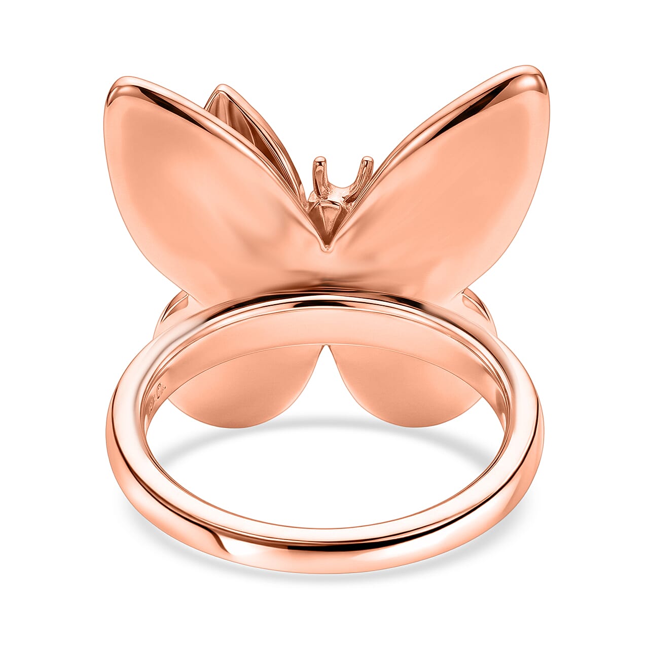 EverTrue Butterfly Ring in 14K RG Over Copper (Size 5.0)