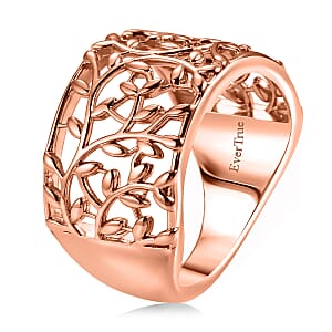 EverTrue Spring Vine Ring in 14K RG Over Copper (Size 10.0)