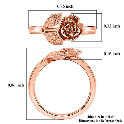 EverTrue Rose Ring in 14K RG Over Copper (Size 6.0)