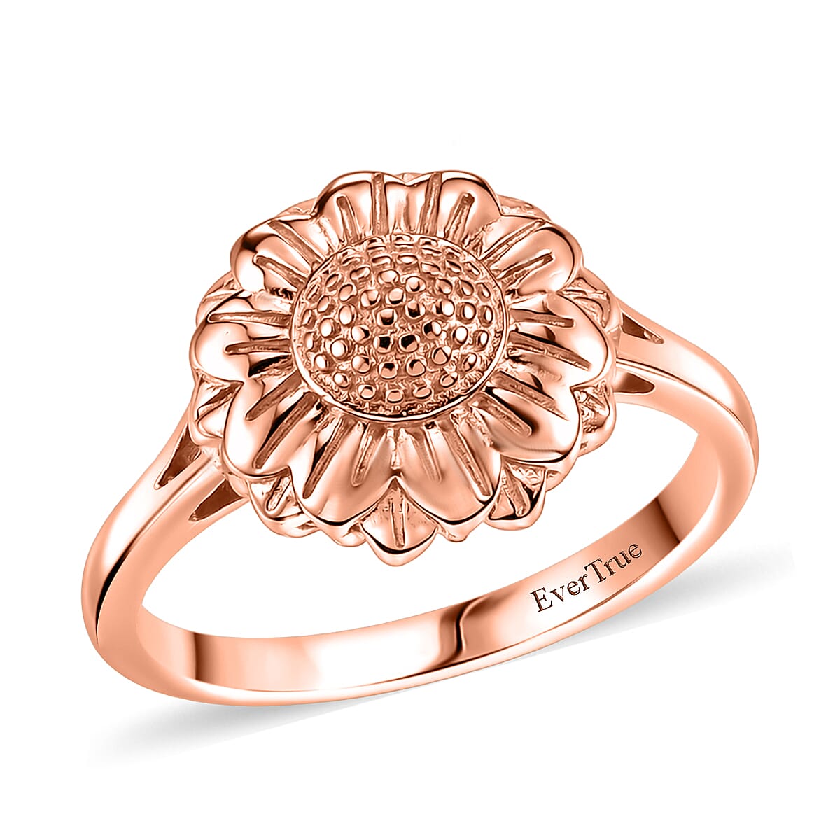 EverTrue Sunflower Ring in 14K RG Over Copper (Size 5.0)