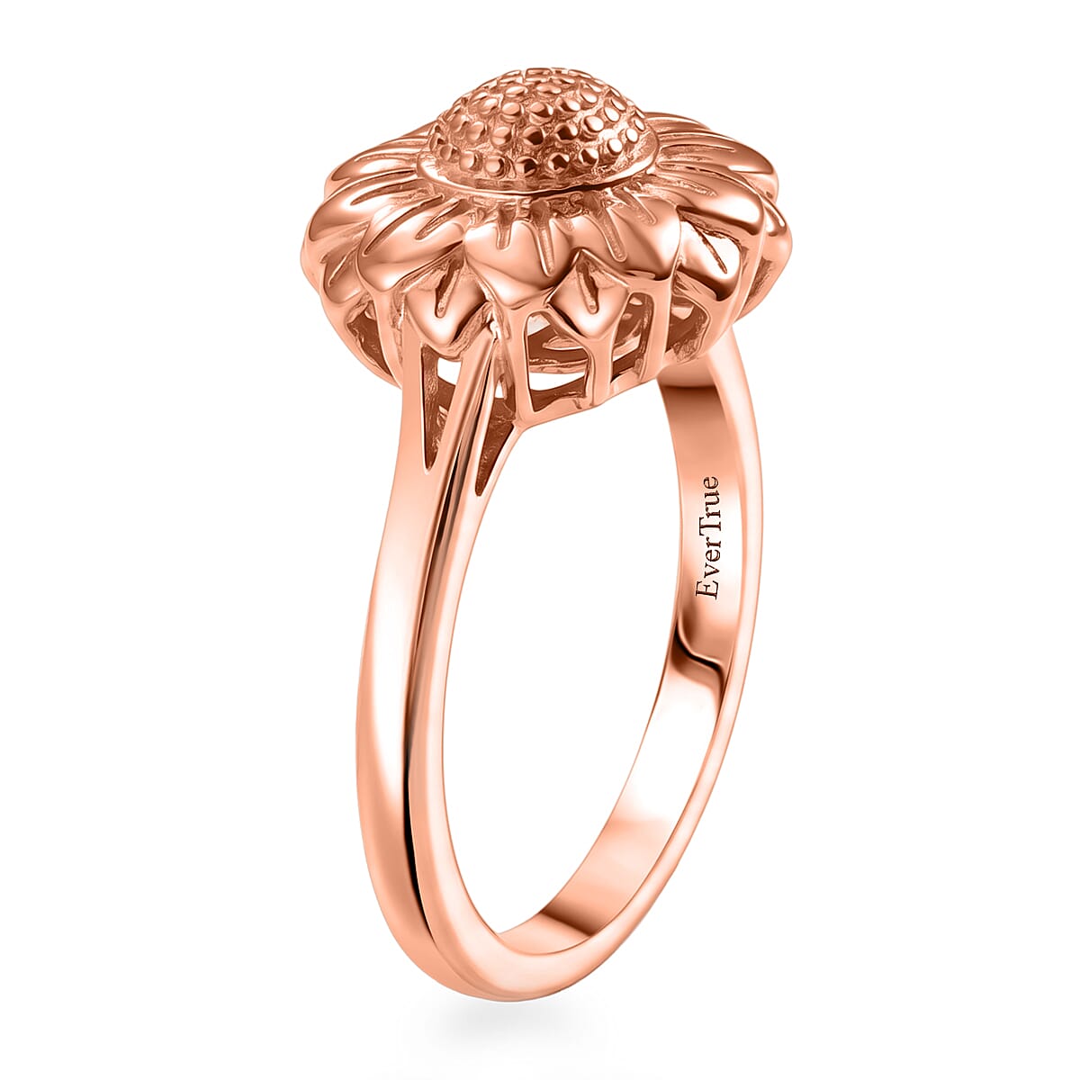 EverTrue Sunflower Ring in 14K RG Over Copper (Size 5.0)