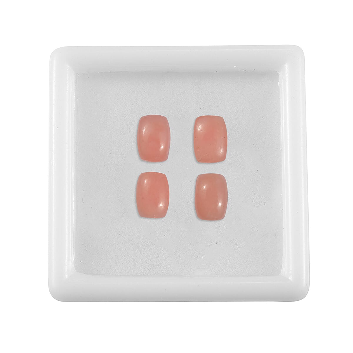 Premium Peruvian Pink Opal Set of 4 (Cush 7x5 mm) 2.76 ctw