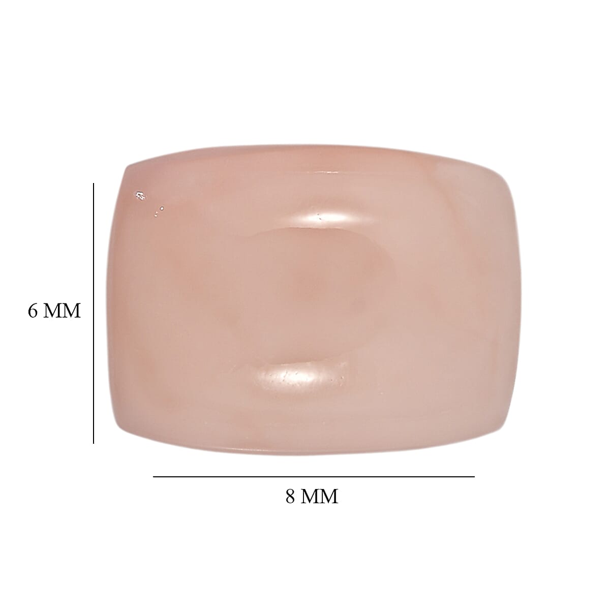 Peruvian Pink Opal Set of 2 (Cush 8x6 mm) 2.26 ctw image number 4