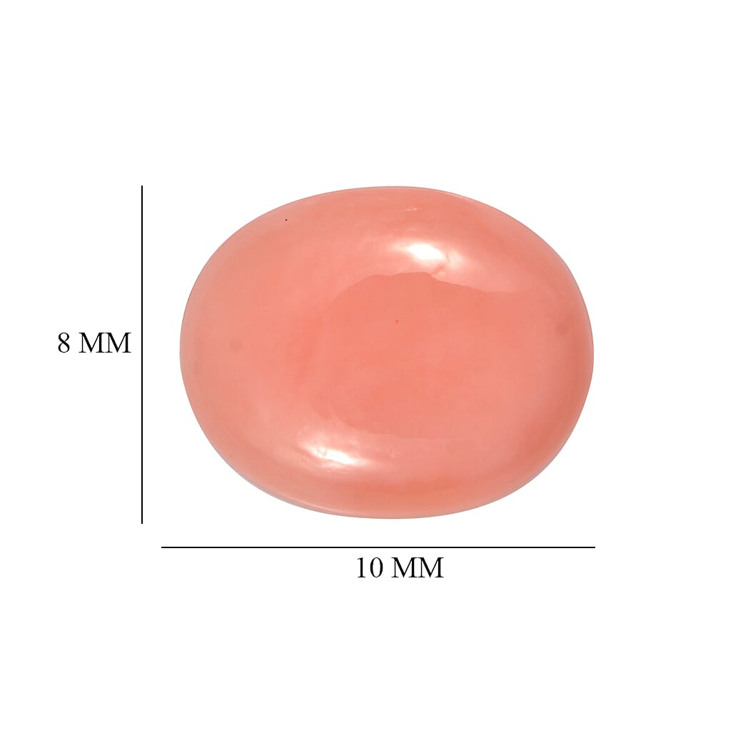 Peruvian Pink Opal Set of 2 (Ovl 10x8 mm) 3.32 ctw