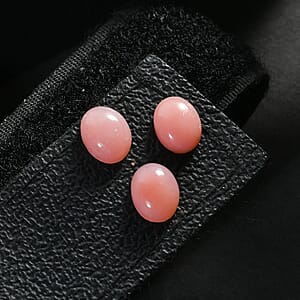 Peruvian Pink Opal Set of 3 (Ovl 9x7 mm) 4.75 ctw