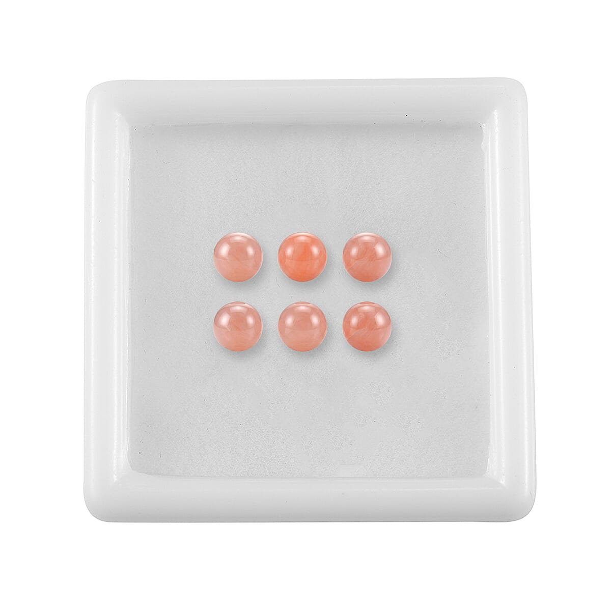 Peruvian Pink Opal Set of 6 (Rnd 4 mm) 1.33 ctw