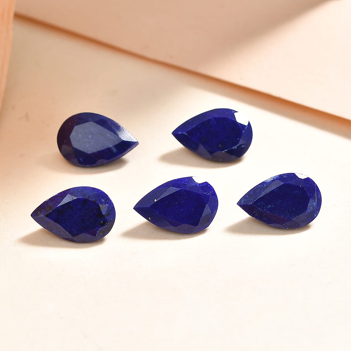 Lapis Lazuli Set of 5 (Pear 9x6 mm) 5.41 ctw image number 1