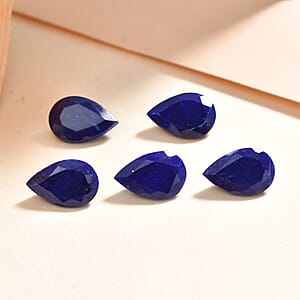 Lapis Lazuli Set of 5 (Pear 9x6 mm) 5.41 ctw