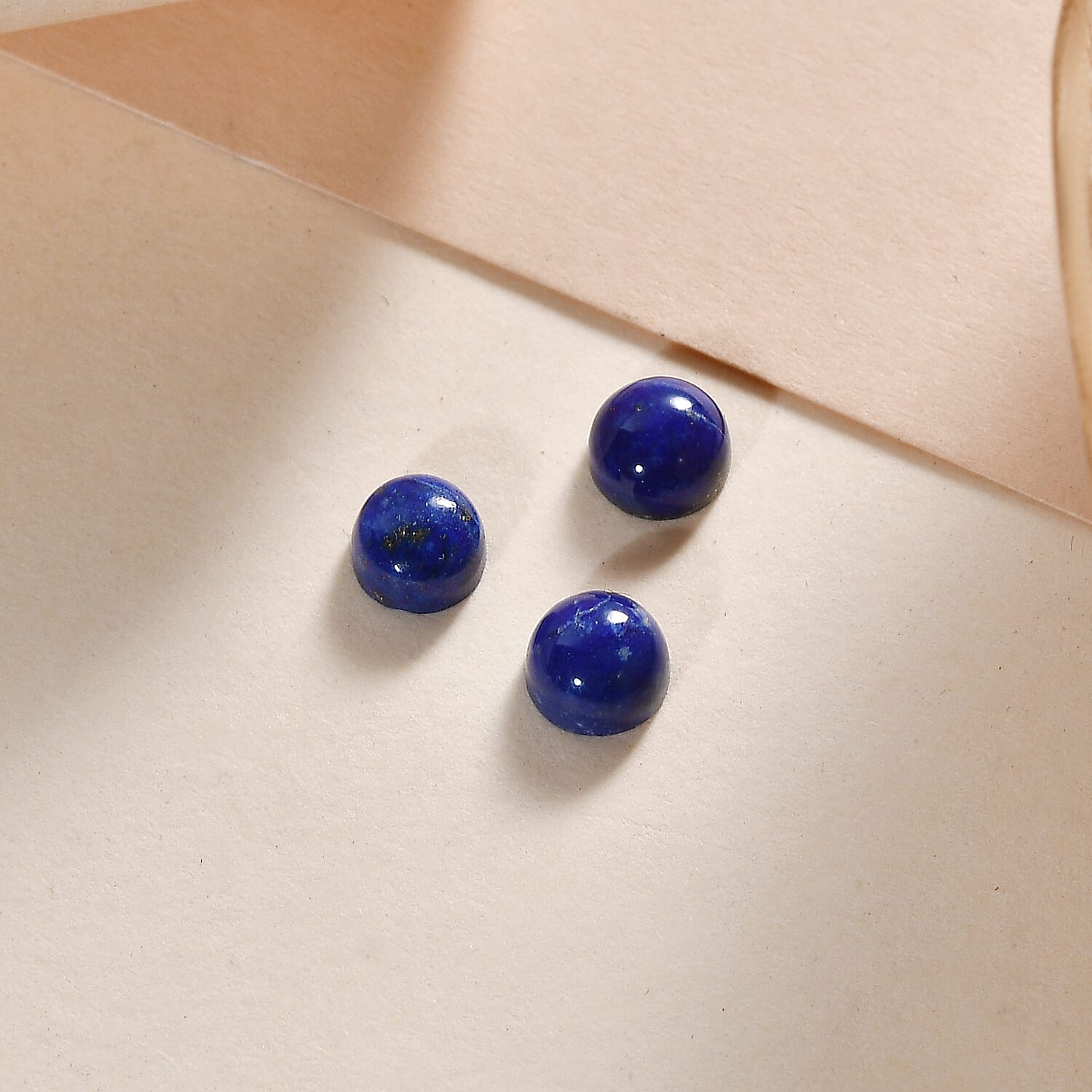 Premium Lapis Lazuli Set of 3 (Rnd 5 mm) 1.79 ctw