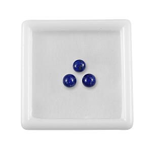 Premium Lapis Lazuli Set of 3 (Rnd 5 mm) 1.79 ctw