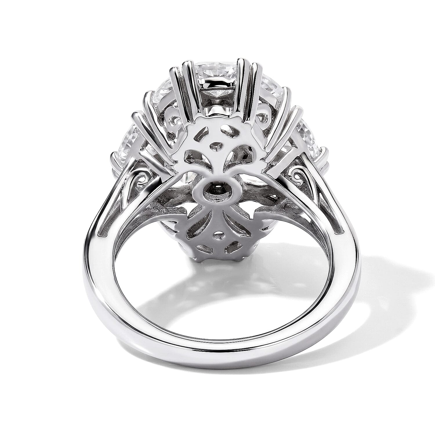 EverTrue Brazilian Petalite and White Zircon 2.80 ctw Ring in Platinum Bond (Size 6.0)