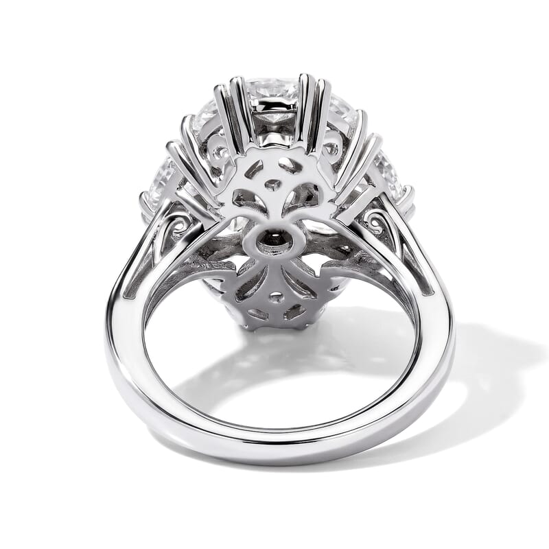 EverTrue Brazilian Petalite and White Zircon 2.80 ctw Ring in Platinum Bond (Size 6.0)