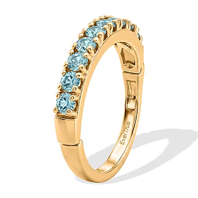 EverTrue Apatite 1.20 ctw Ring in 18K YG Plated (Size 7.0)