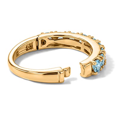 EverTrue Apatite 1.20 ctw Ring in 18K YG Plated (Size 7.0)