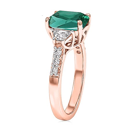 Lab Grown Emerald / Rose Gold Over Sterling Silver / 10 - Product card gallery slide 4 (10178504524089)
