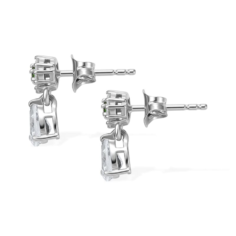 EverTrue Premium Brazilian Petalite and Multi Gemstone 0.90 ctw Earrings in Platinum Bond