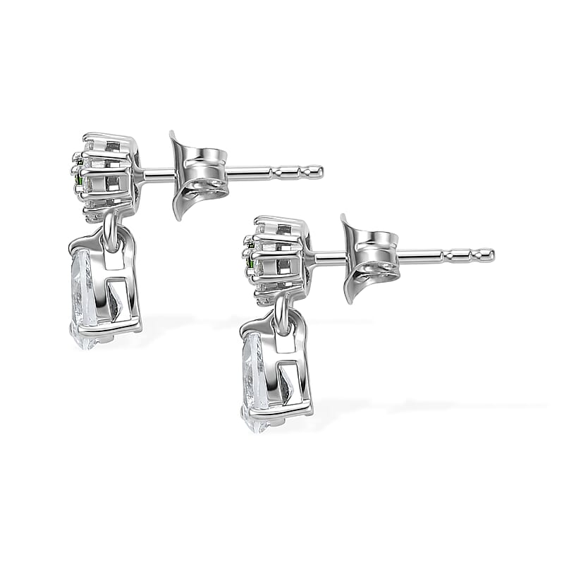 EverTrue Premium Brazilian Petalite and Multi Gemstone 0.90 ctw Earrings in Platinum Bond