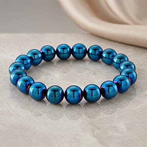 Blue Color Terahertz 120.00 ctw Stretch Bracelet