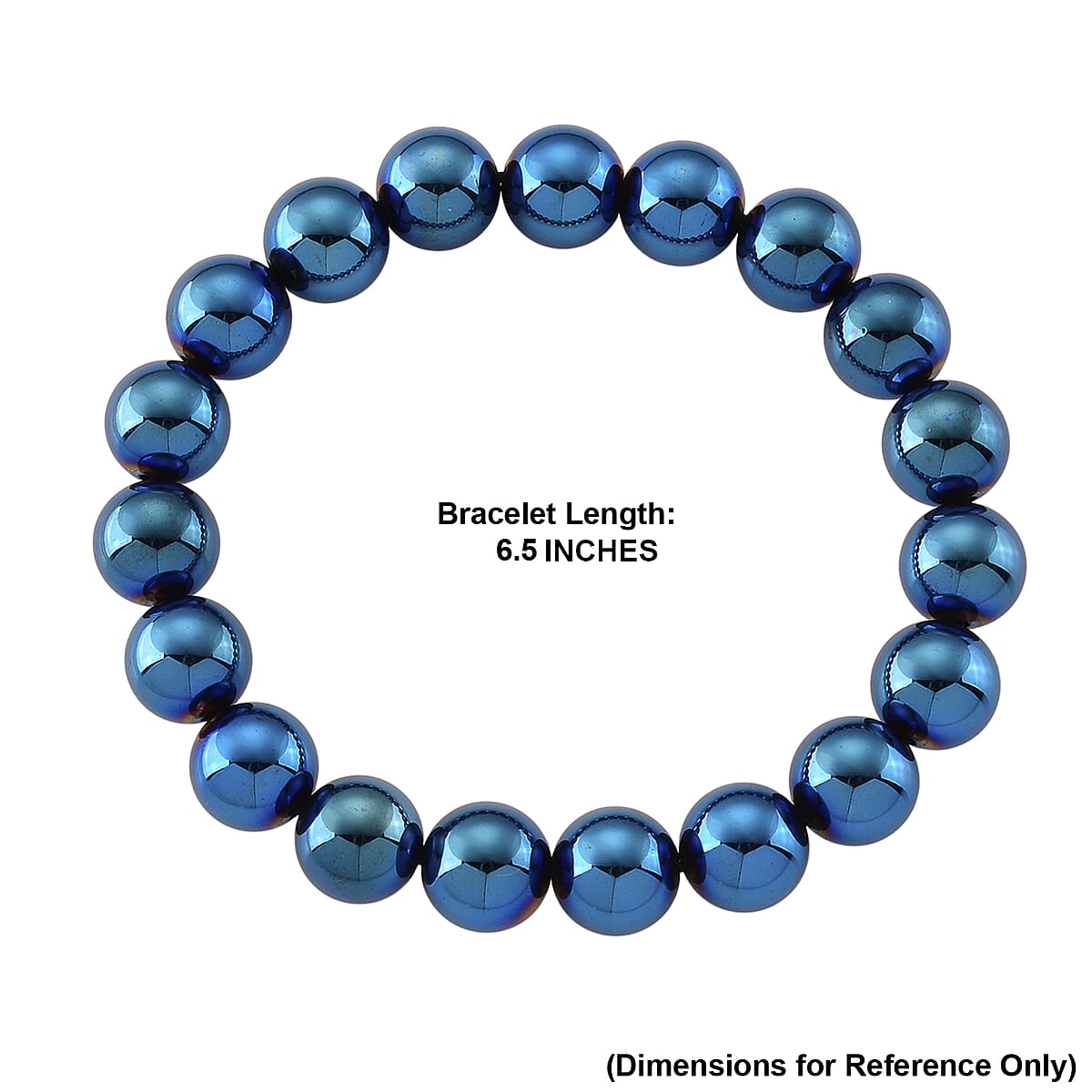 Blue Color Terahertz 120.00 ctw Stretch Bracelet image number 4
