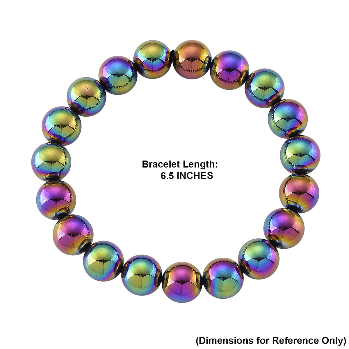 Rainbow Color Terahertz 120.00 ctw Stretch Bracelet image number 4