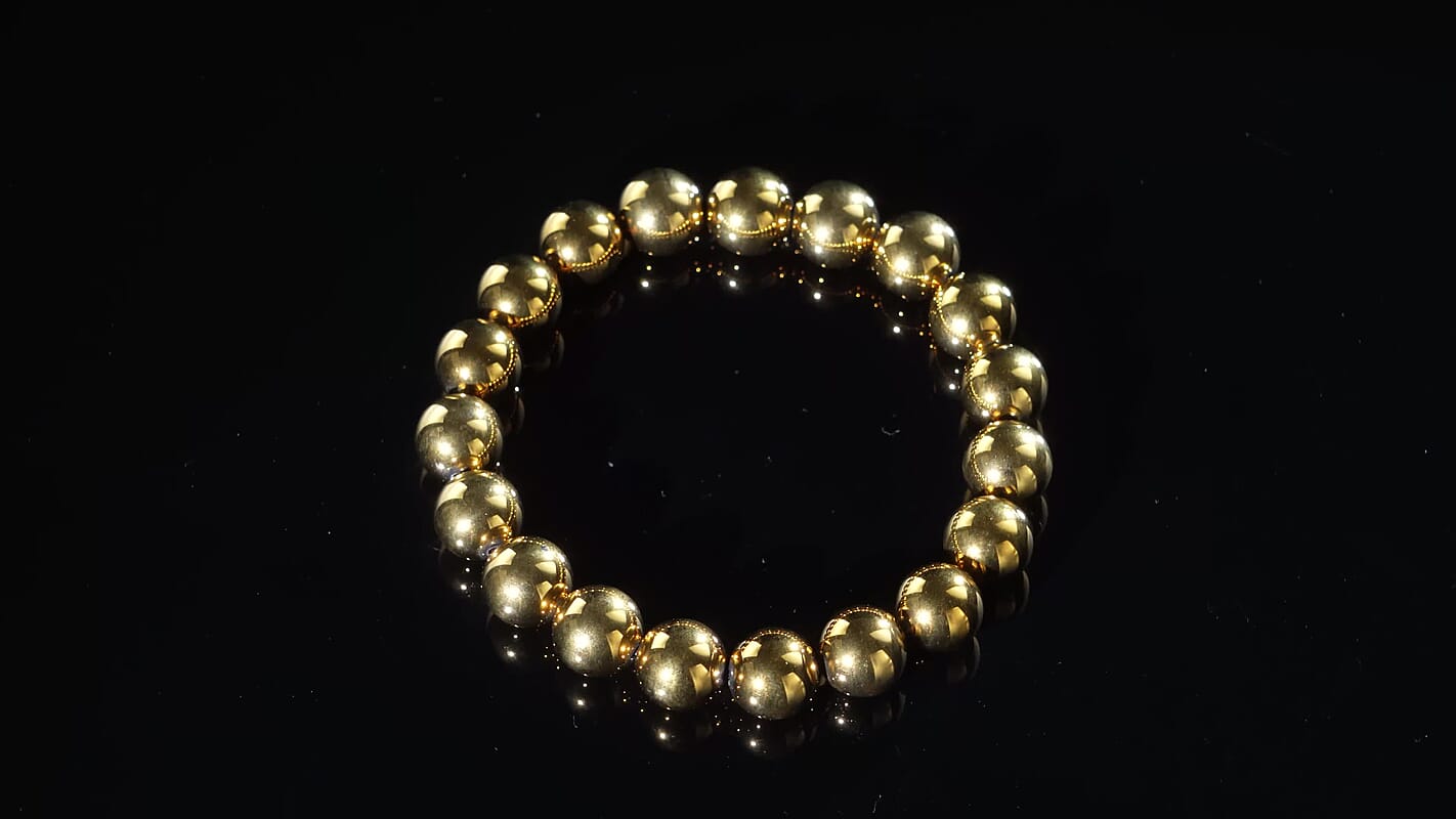 Blue Color Terahertz 10mm Stretch Bracelet 120.00 ctw