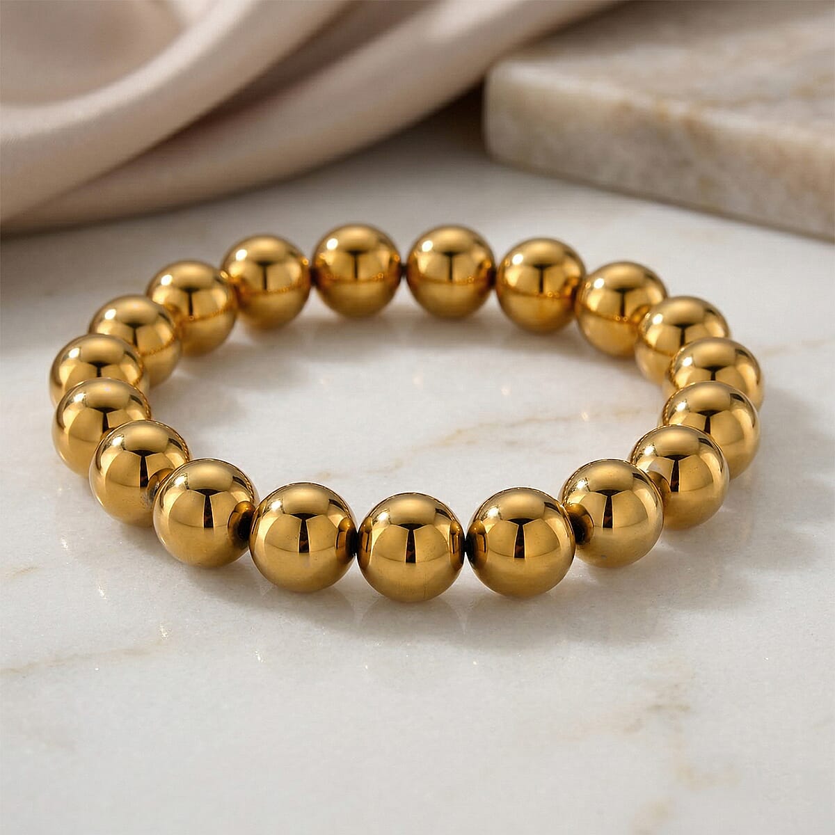 Golden Color Terahertz 120.00 ctw Stretch Bracelet image number 1