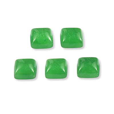 Premium Green Jade (D) Set of 5 (Cush 5x5 mm) 4.23 ctw