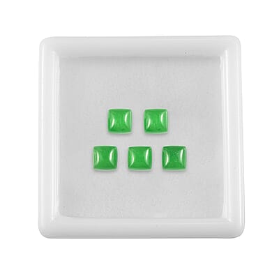 Premium Green Jade (D) Set of 5 (Cush 5x5 mm) 4.23 ctw