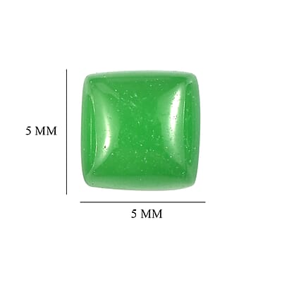Premium Green Jade (D) Set of 5 (Cush 5x5 mm) 4.23 ctw