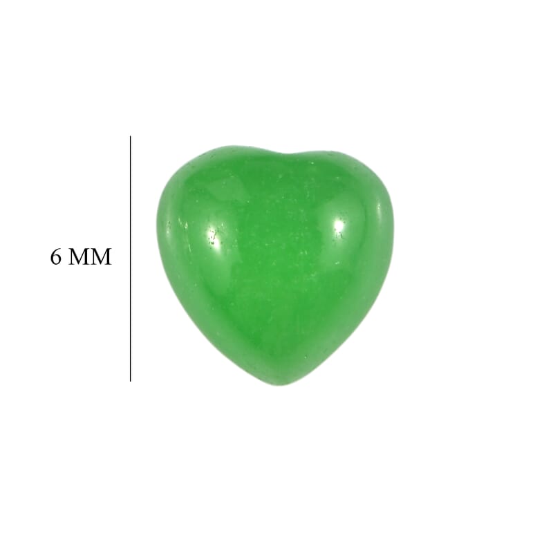 Premium Green Jade (D) Set of 3 (Hrt 6 mm) 3.04 ctw