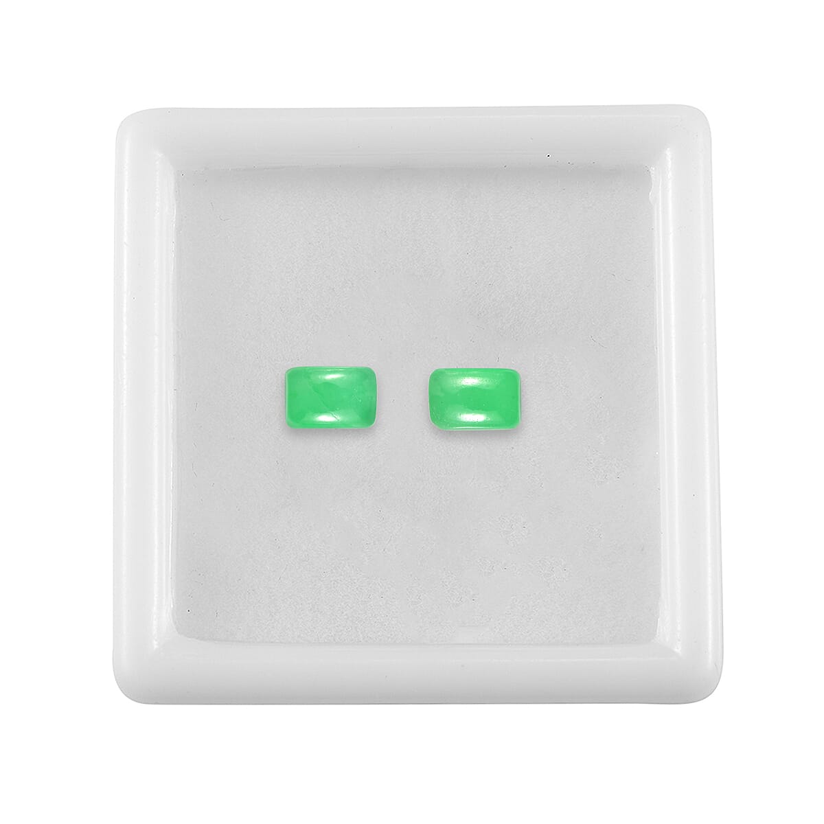 Green Jade (D) Set of 2 (Oct 6x4 mm) 1.49 ctw